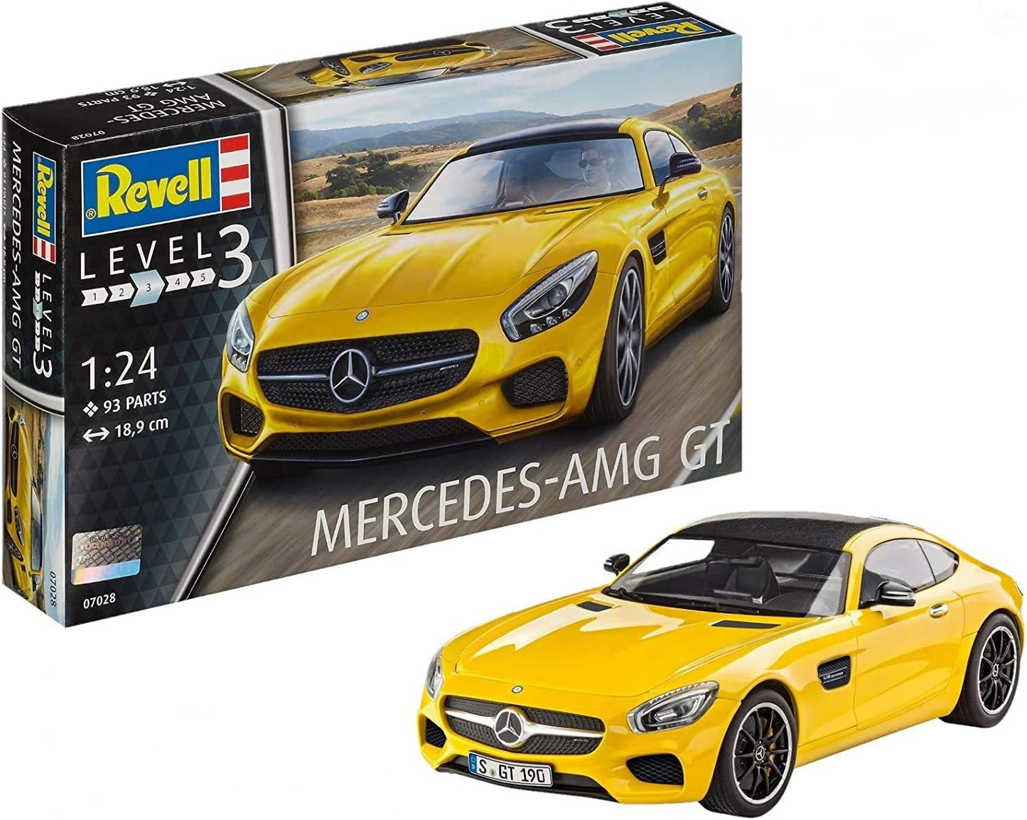 Revell 07028 Mercedes-AMG GT 1:24 Scale Unbuilt Plastic Model Kit **Tatty Box**