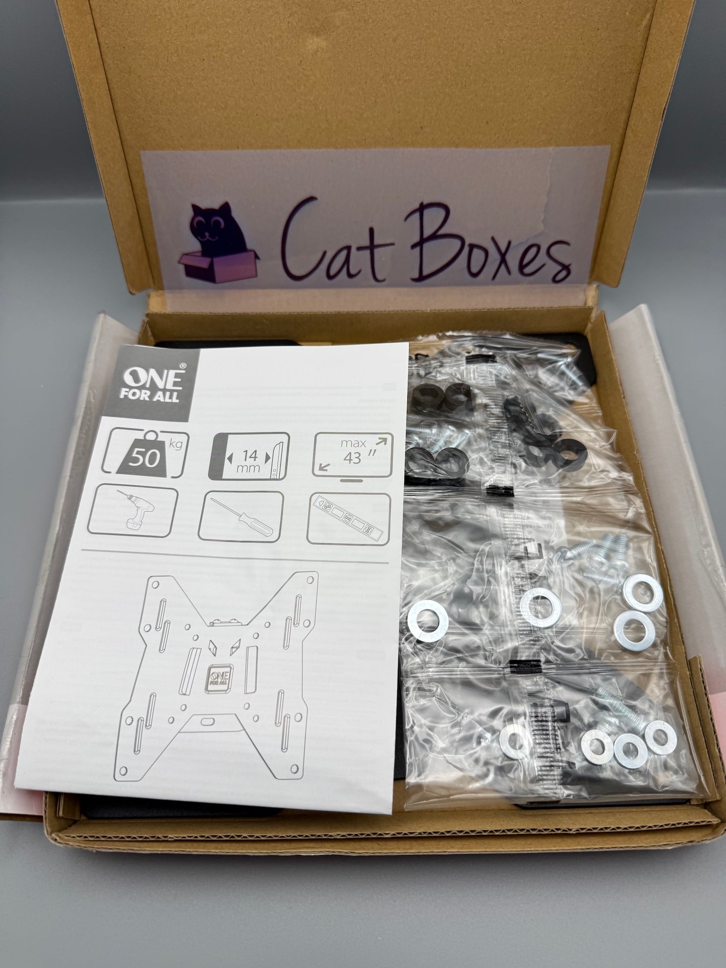 One For All TV Bracket - Fixed Wall Mount - Screen size 13-43 Inch