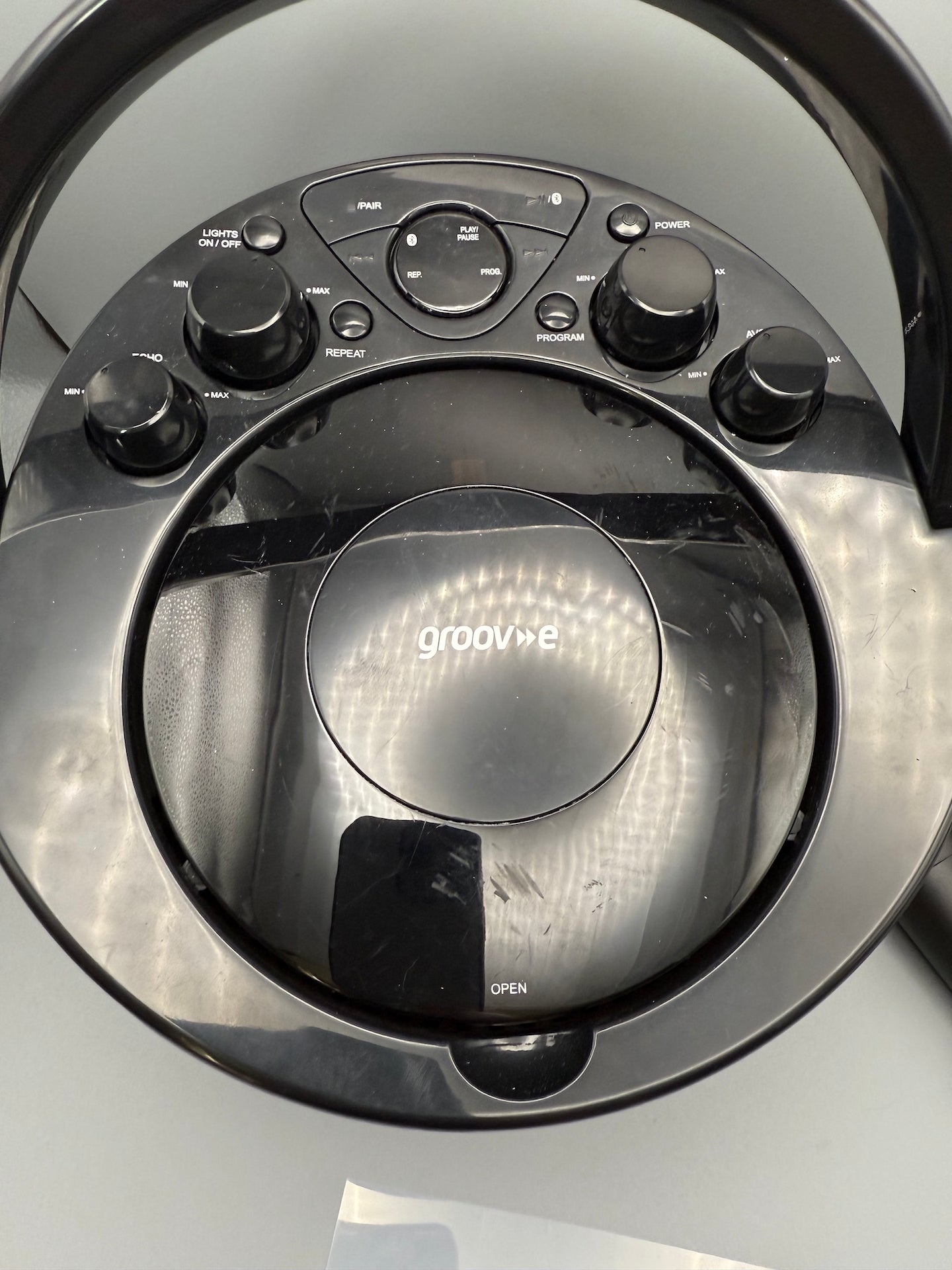 Groov-e Karaoke Boombox, Portable Karaoke Machine with CD Player & Bluetooth