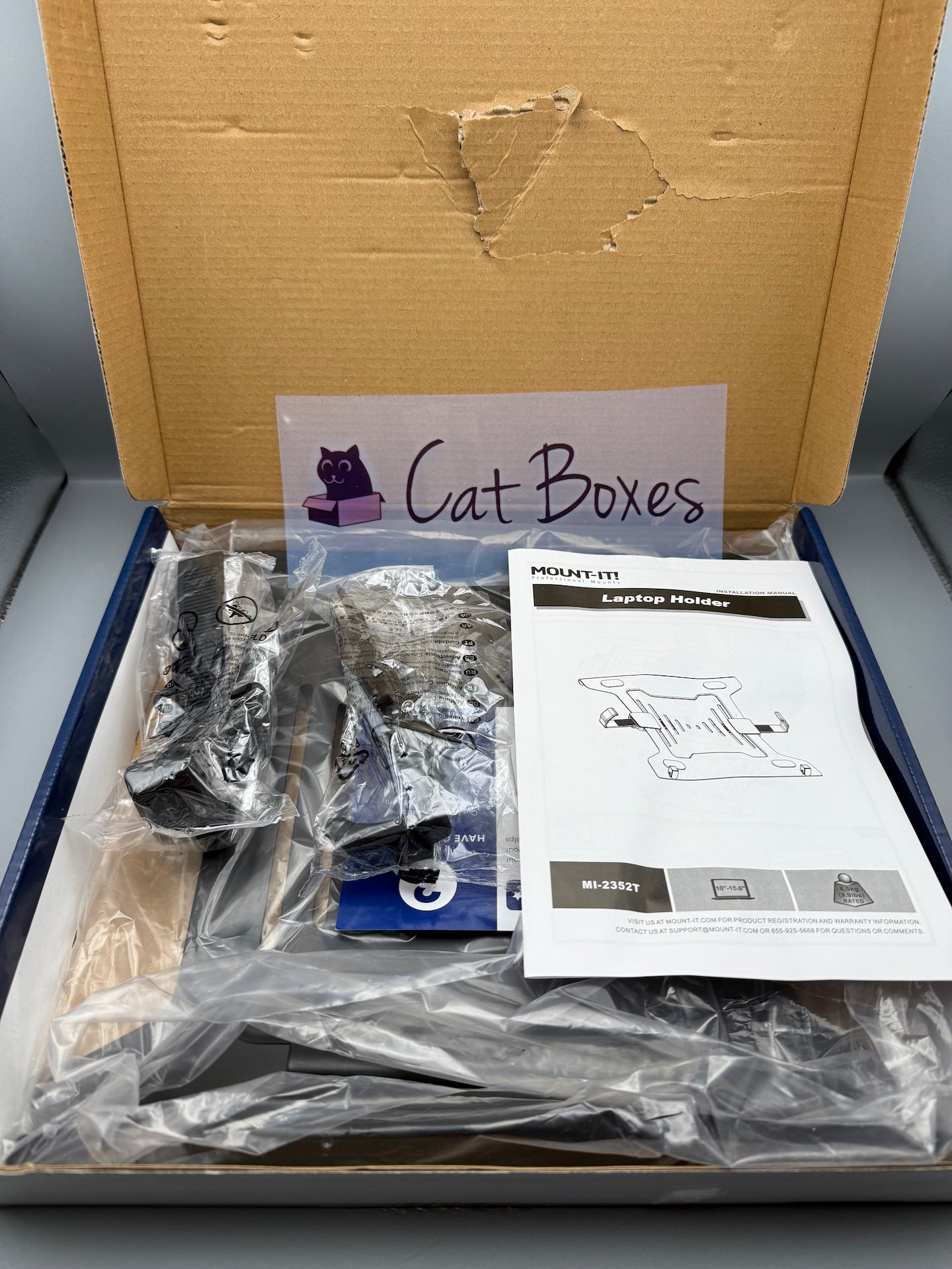 Mount-It! Laptop VESA Mount Arm | Vented Notebook Holder