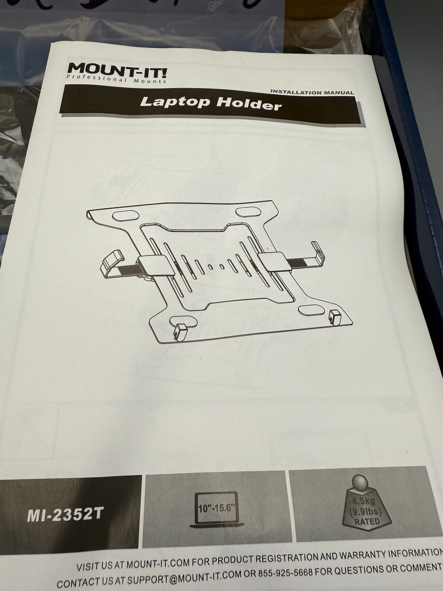 Mount-It! Laptop VESA Mount Arm | Vented Notebook Holder