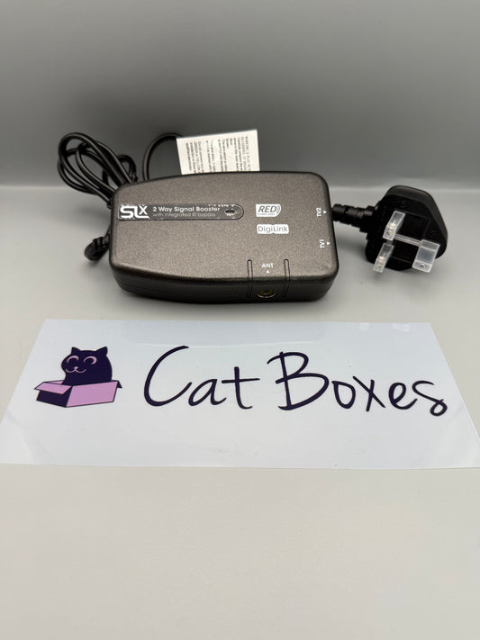 Signal Booster, SLx TV Amplifier Two Output 27822BMR Cat Boxes Cat Boxes