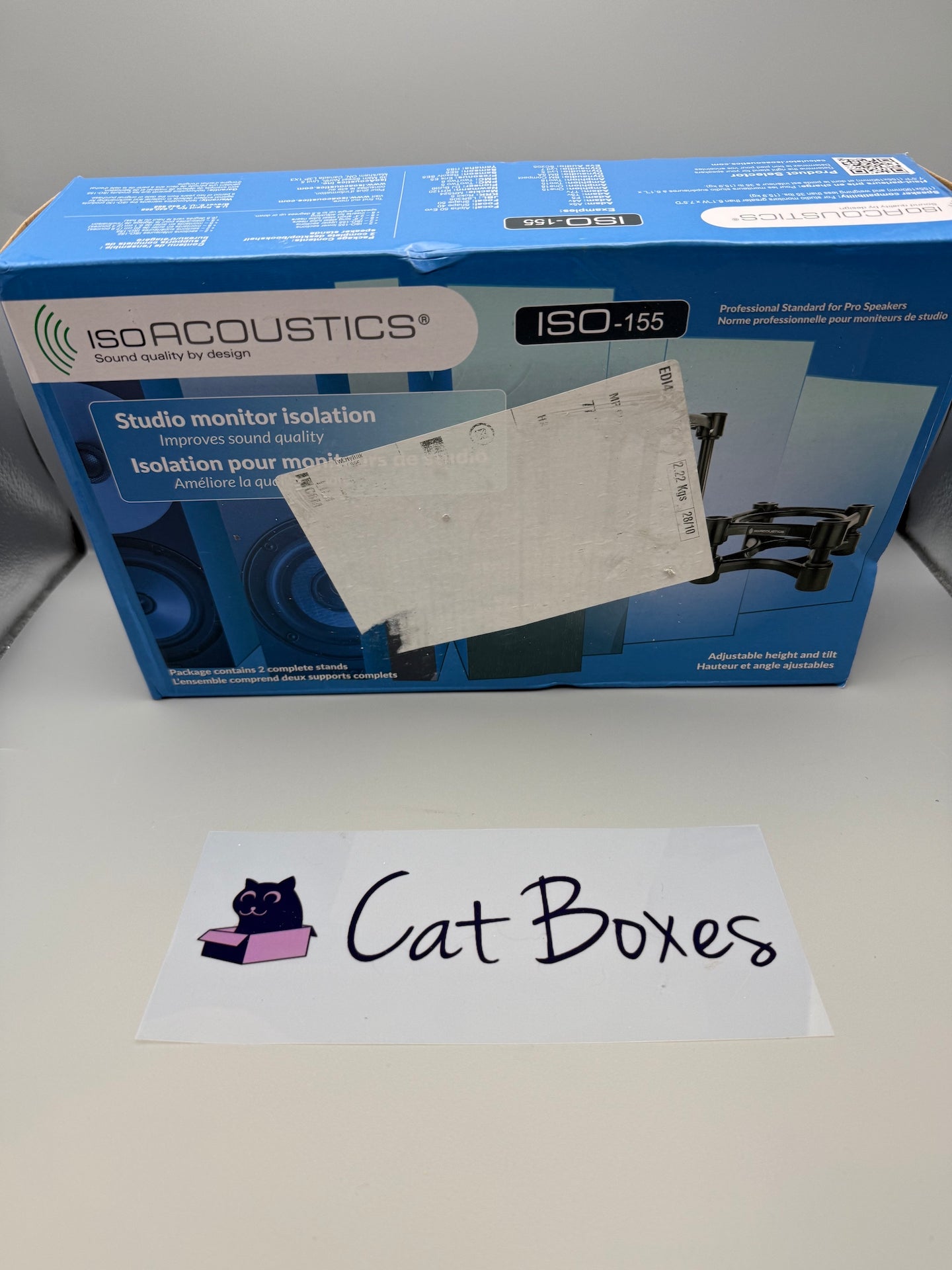 IsoAcoustics ISO-155 Single Speaker Isolation Stand – Low / Desktop ONLY