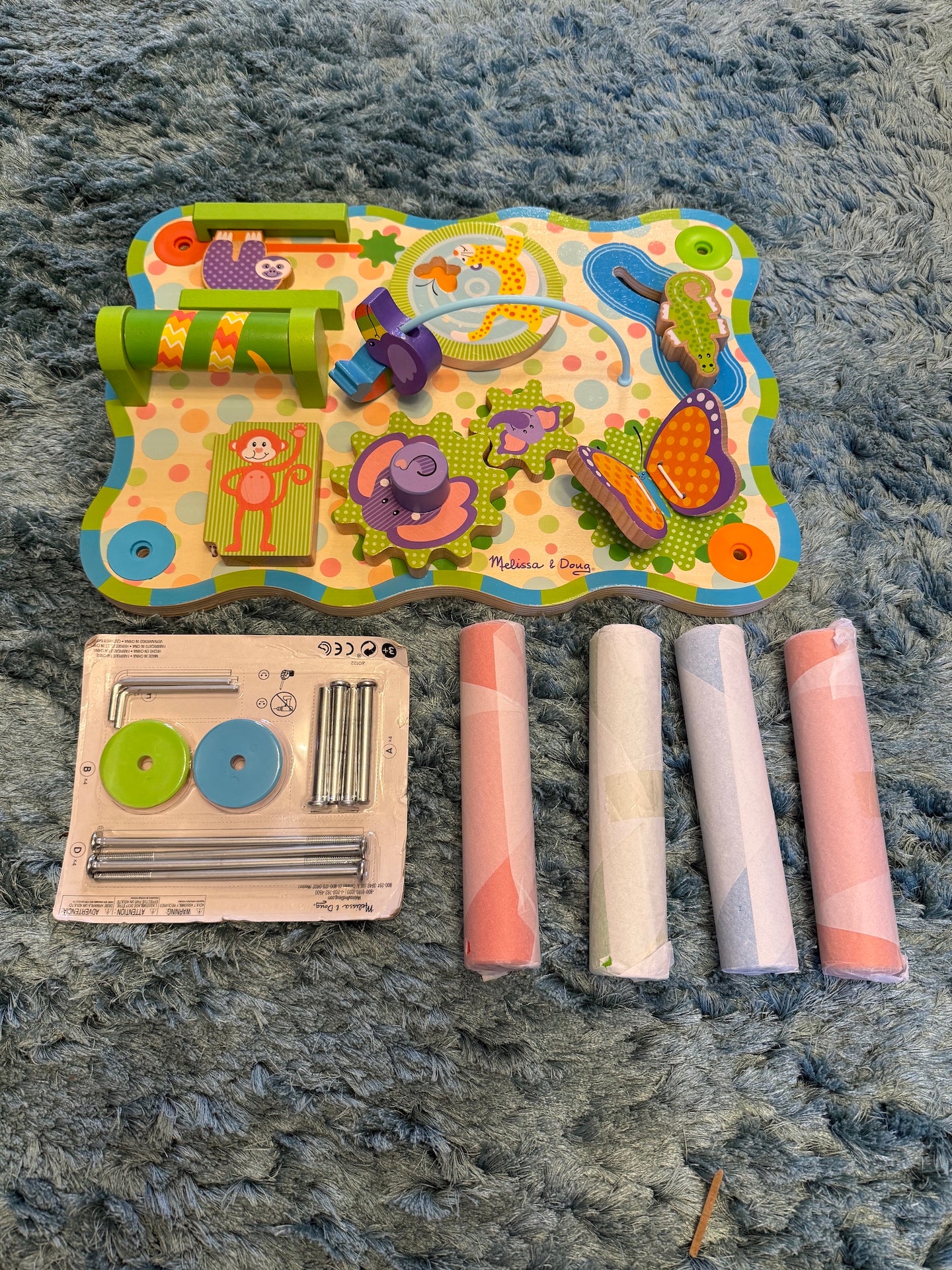 Melissa & Doug Jungle Activity Table Baby Play Wooden Toy **Open Box**