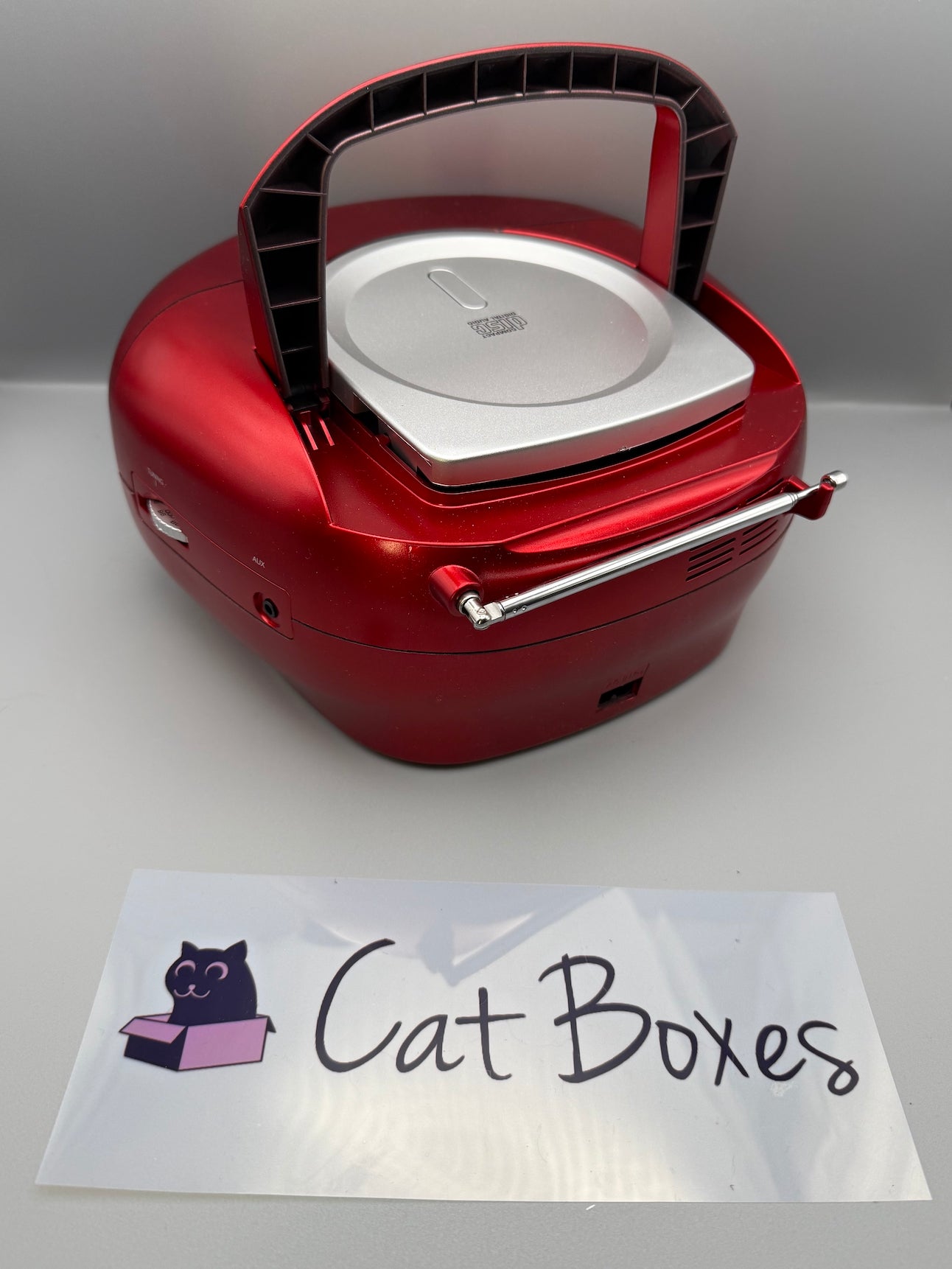 Groov-e Original Boombox - Portable CD Player with Bluetooth - Red