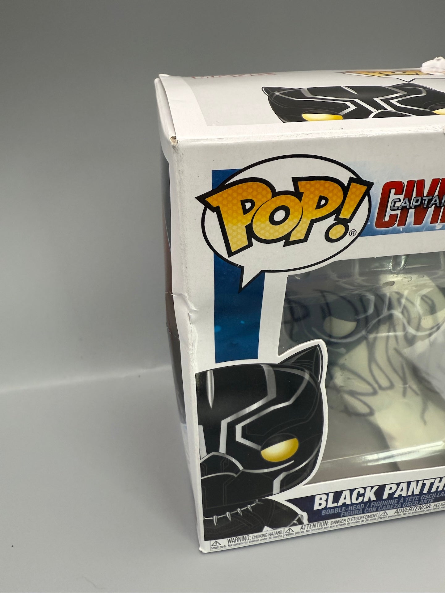 Funko Pop Marvel Black Panther 130 Captain America Civil War Tatty Box