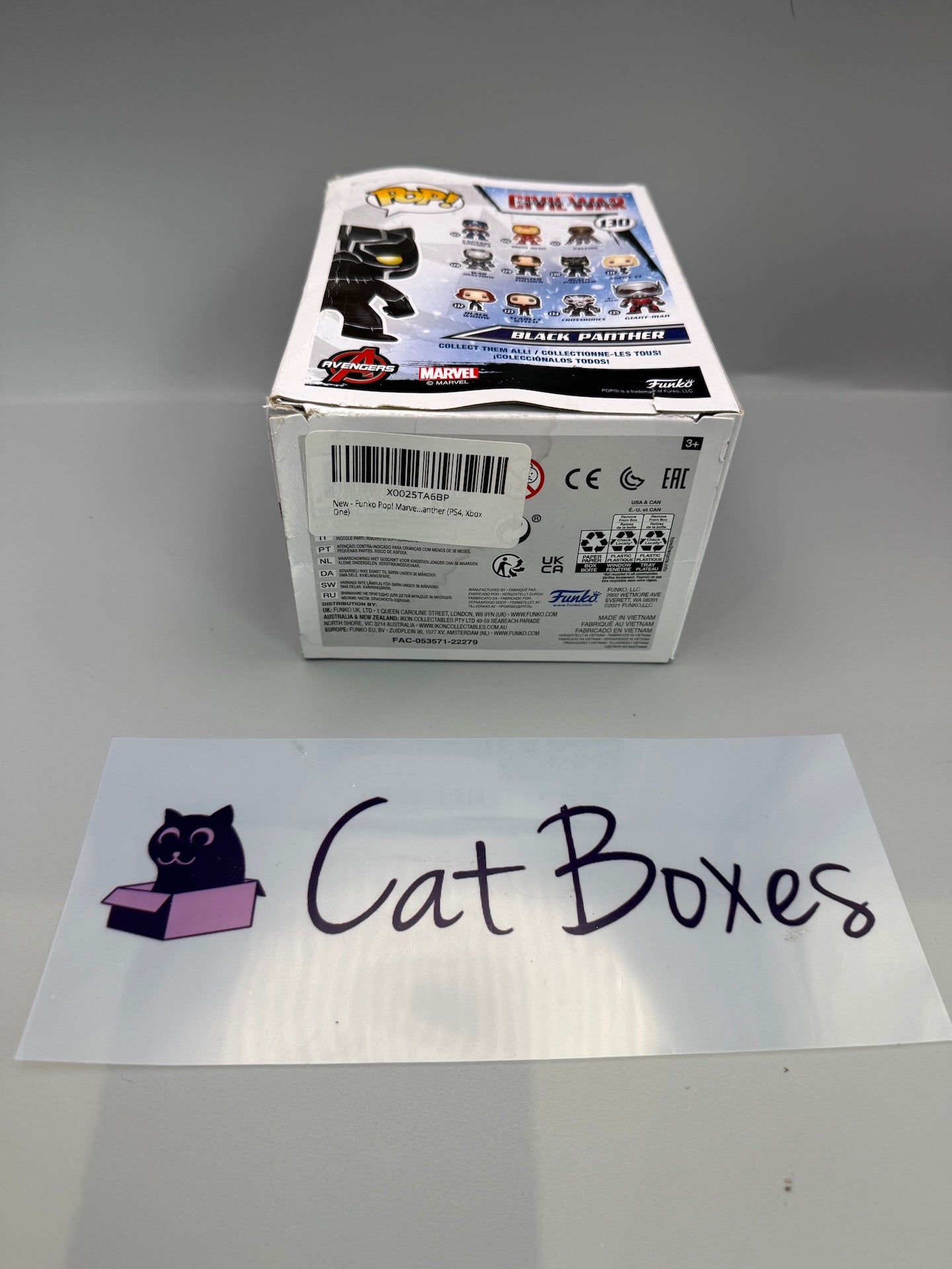 Funko Pop Marvel Black Panther 130 Captain America Civil War Tatty Box