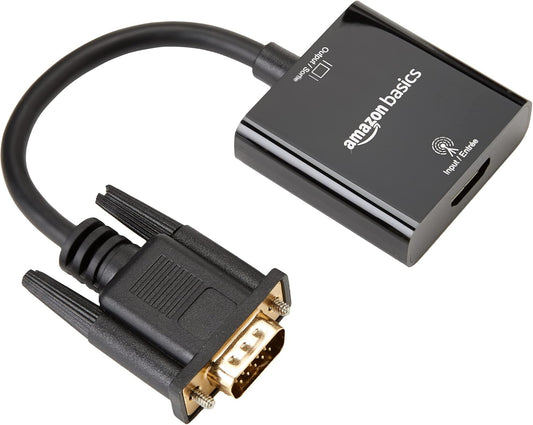 Amazon Basics Gold-Plated HDMI (Female) to VGA (Male) Adapter