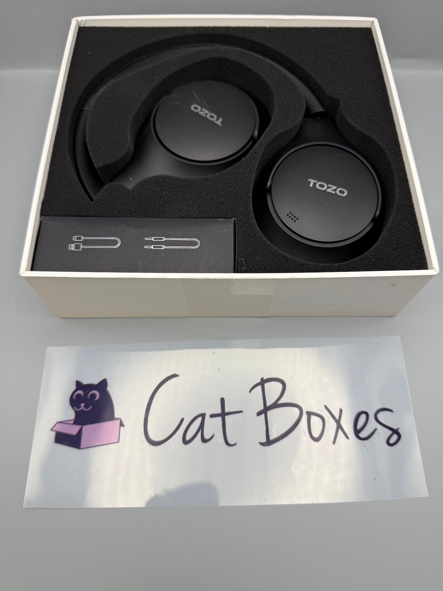 TOZO HT2 Hybrid Active Noise Cancelling Wireless Headphones - Black