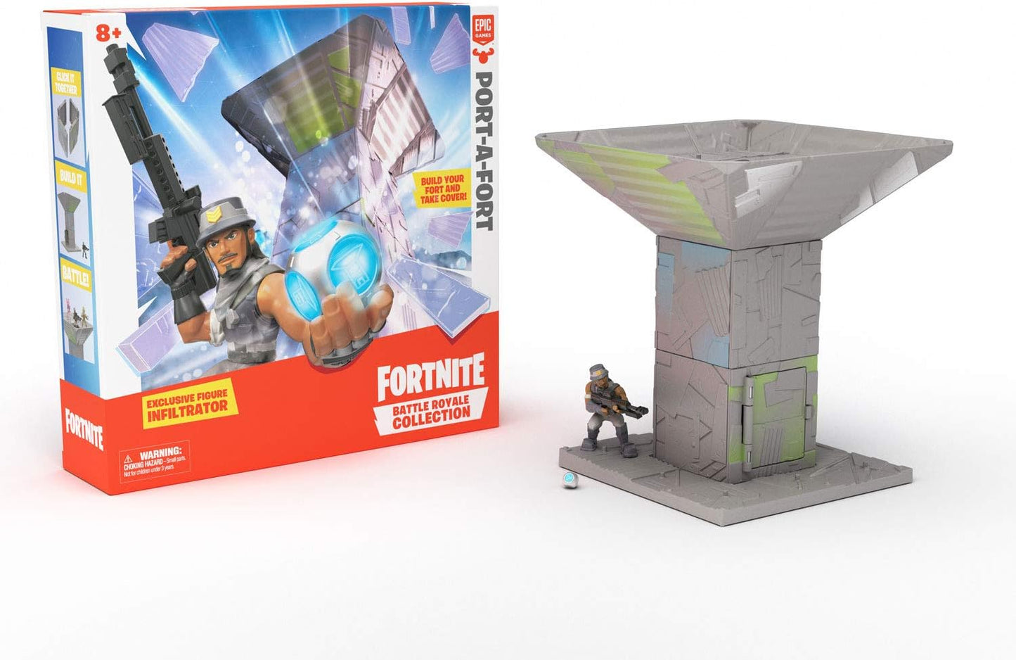 Fortnite Battle Royale Collection : Port-A-Fort Play Set, Grey