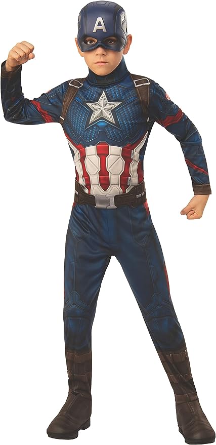 Rubie's Official Avengers Endgame Captain America, Classic Child Costume Age 9-10