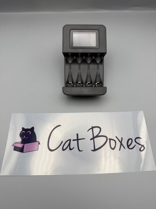 Amazon Basics Intelligent Digital Battery Charger for 4 AA, AAA, Black