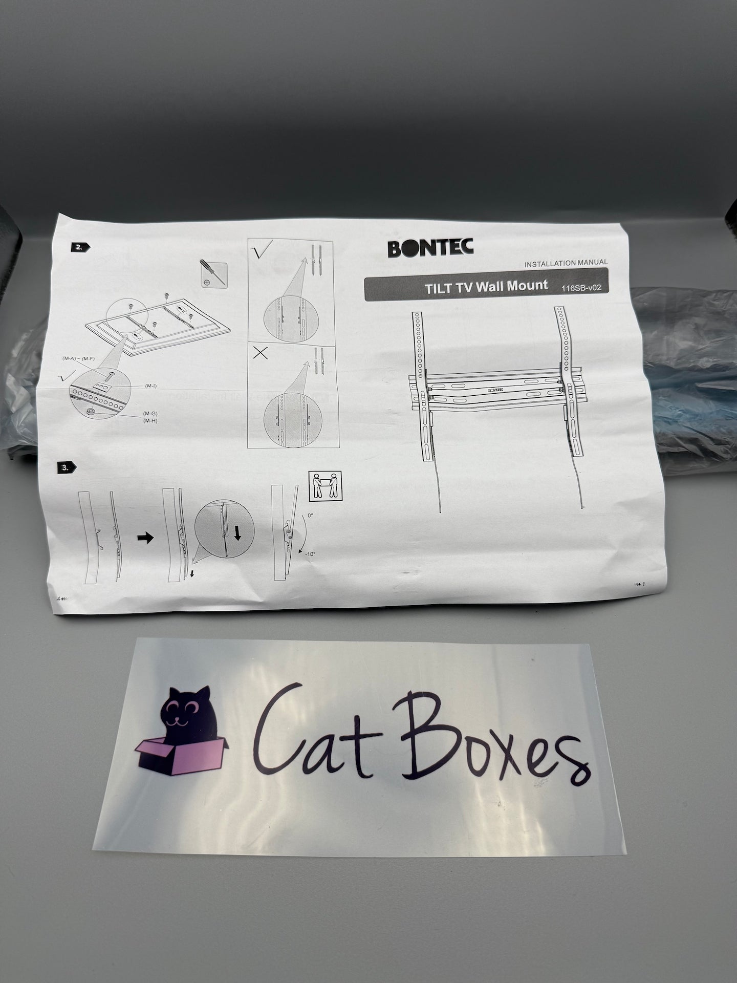 Bontec Ultra Slim TV Wall Bracket, Tilting TV Wall Mount for 23-60 Inch Flat TVs