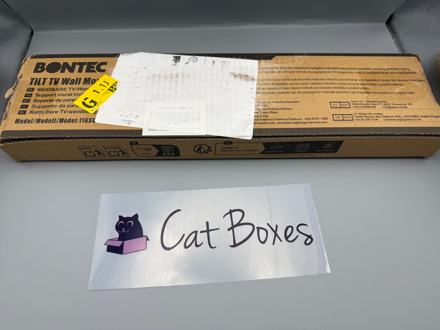 Bontec Ultra Slim TV Wall Bracket, Tilting TV Wall Mount for 23-60 Inch Flat TVs