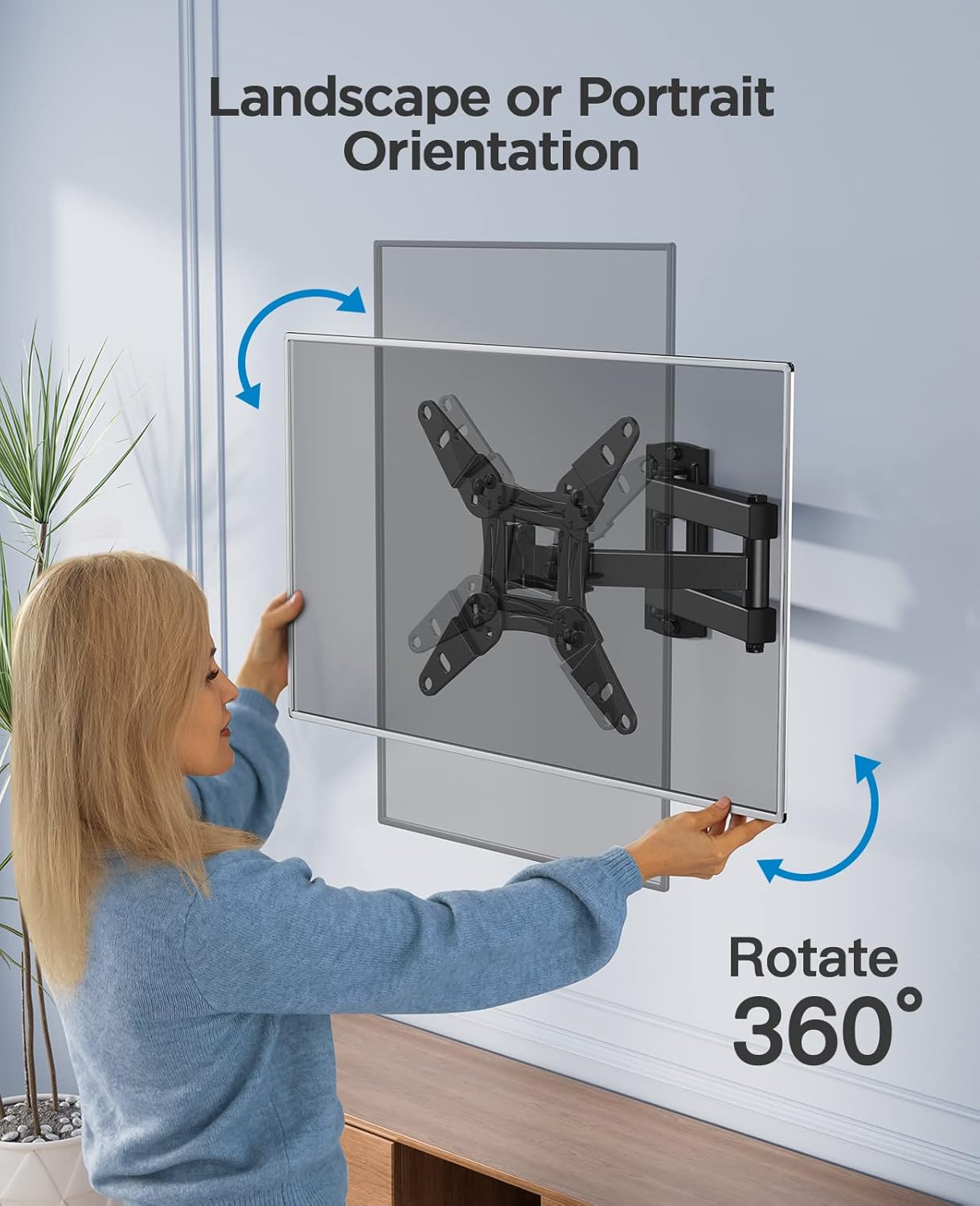 PERLESMITH TV Wall Bracket for Most 13-42 Inch TVs, 20kg Weight Capacity