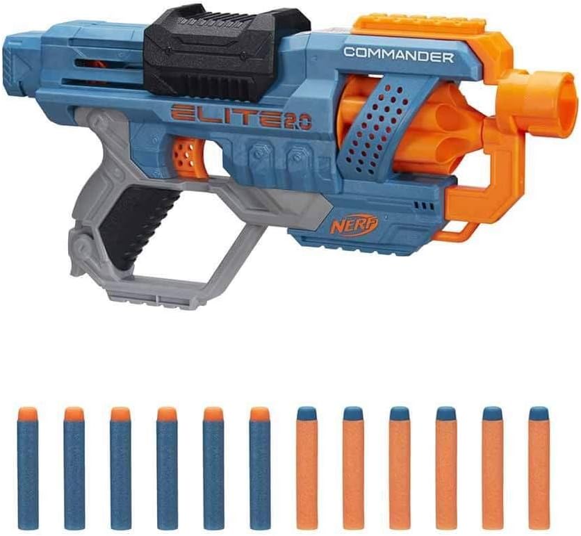 Nerf Elite 2.0 Commander RD-6 Dart Blaster, 12 Nerf Elite Darts