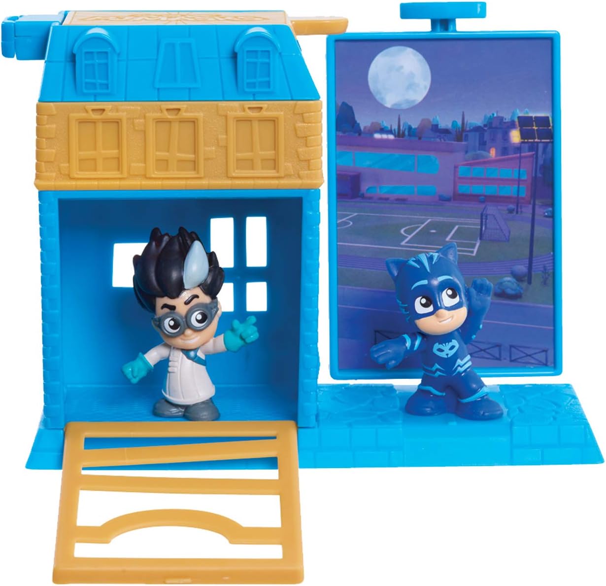 PJ MASKS Night Time Micros Trap & Escape Playset-Catboy & Romeo