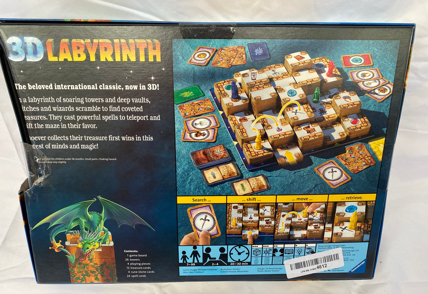 Ravensburger 3D Labyrinth - Moving Maze Family Board Game