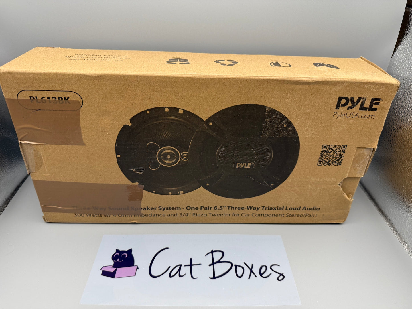 Pyle Car Stereo Speakers 300W 3-Way, Black (Pair)