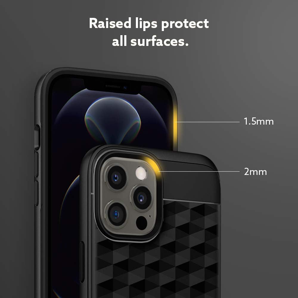 Caseology Parallax Case Compatible with iPhone 12 Pro Max - Matte Black