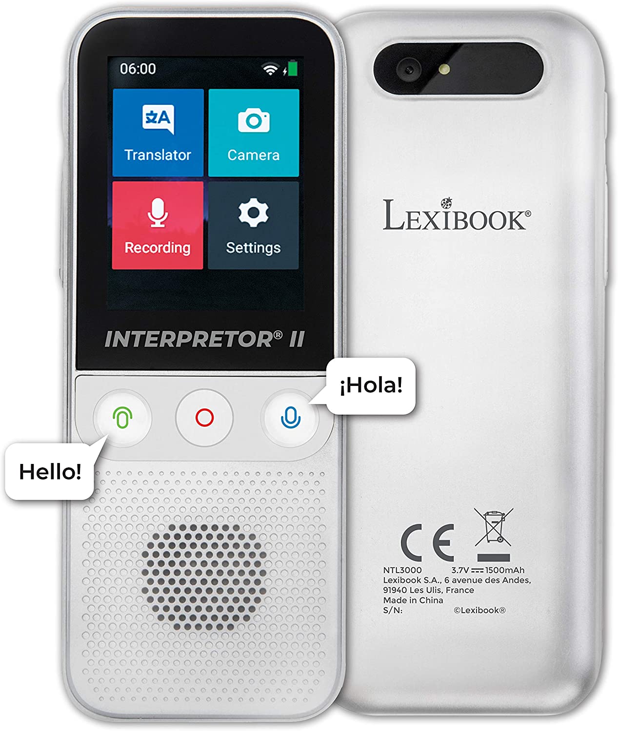 LEXIBOOK NTL3000 Interpretor 3-Instant Voice 137 Languages