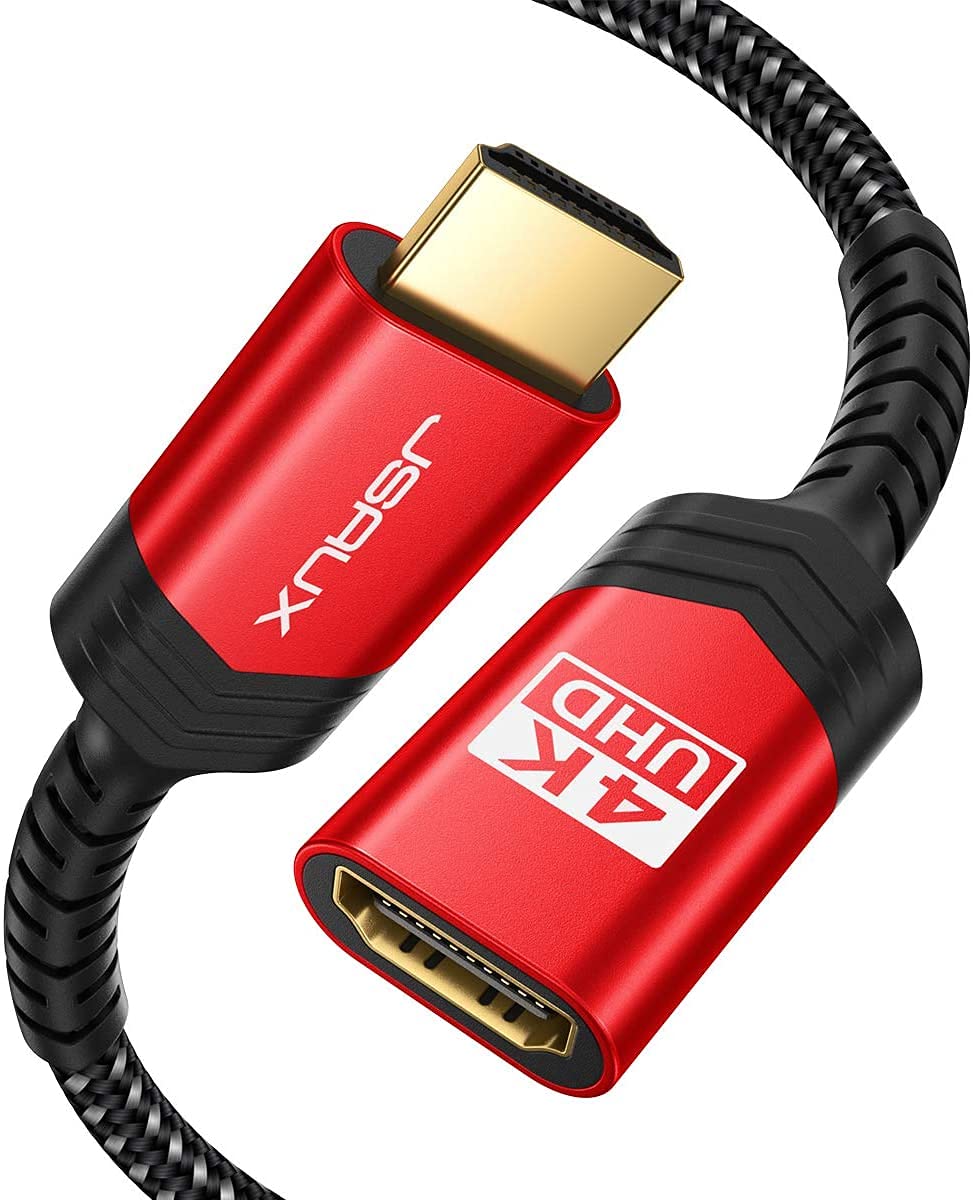 JSAUX HDMI Extension Cable, 1M Red