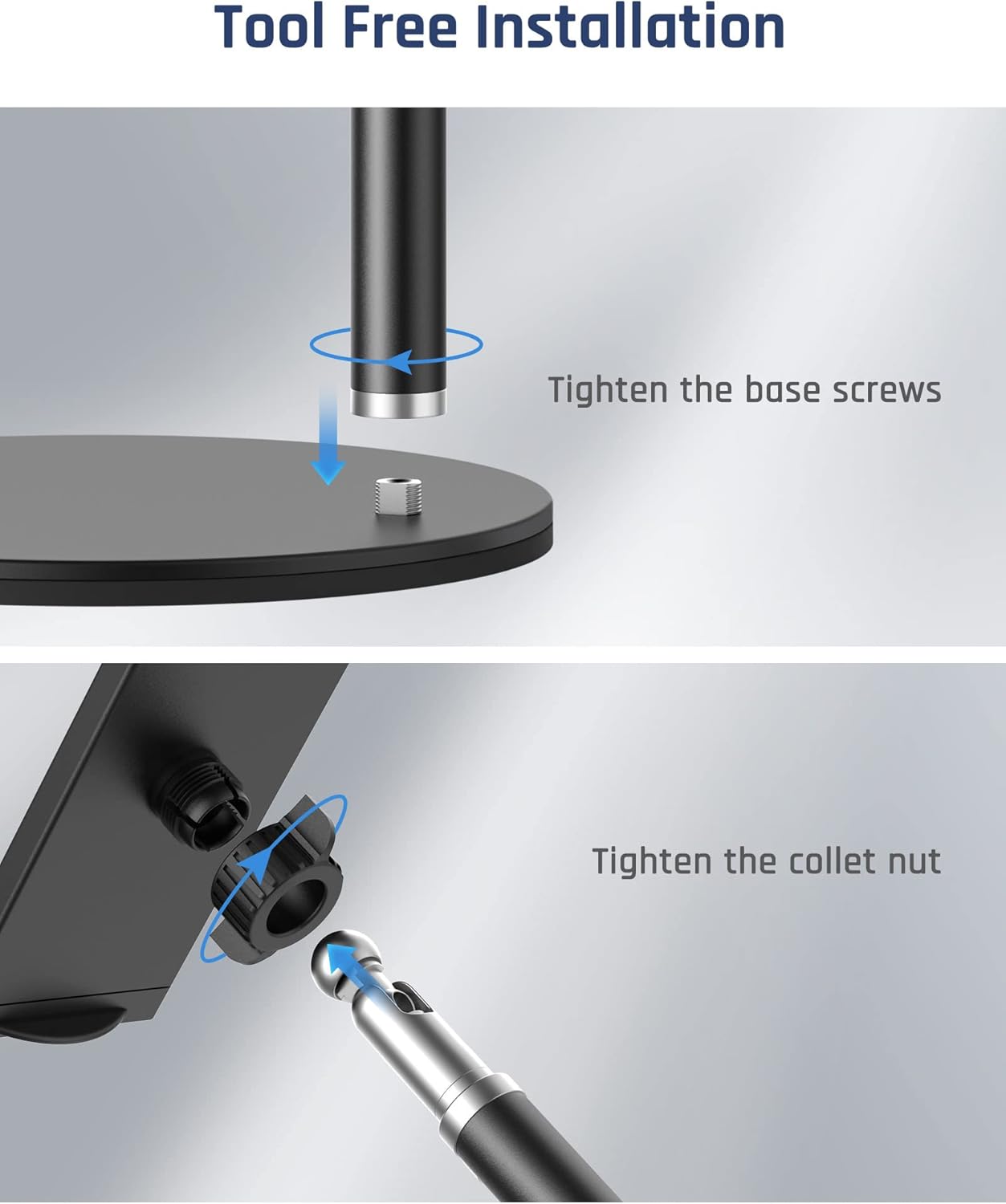 Jumkeet Tablet Stand Holder, Adjustable Height Tablet & Phone Stand for Desk