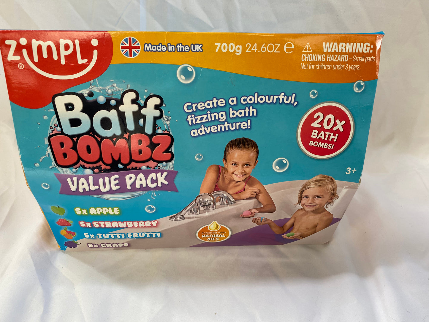 20 x Bath Bombs from Zimpli Kids, Moisturizing Spa Bath Bombs