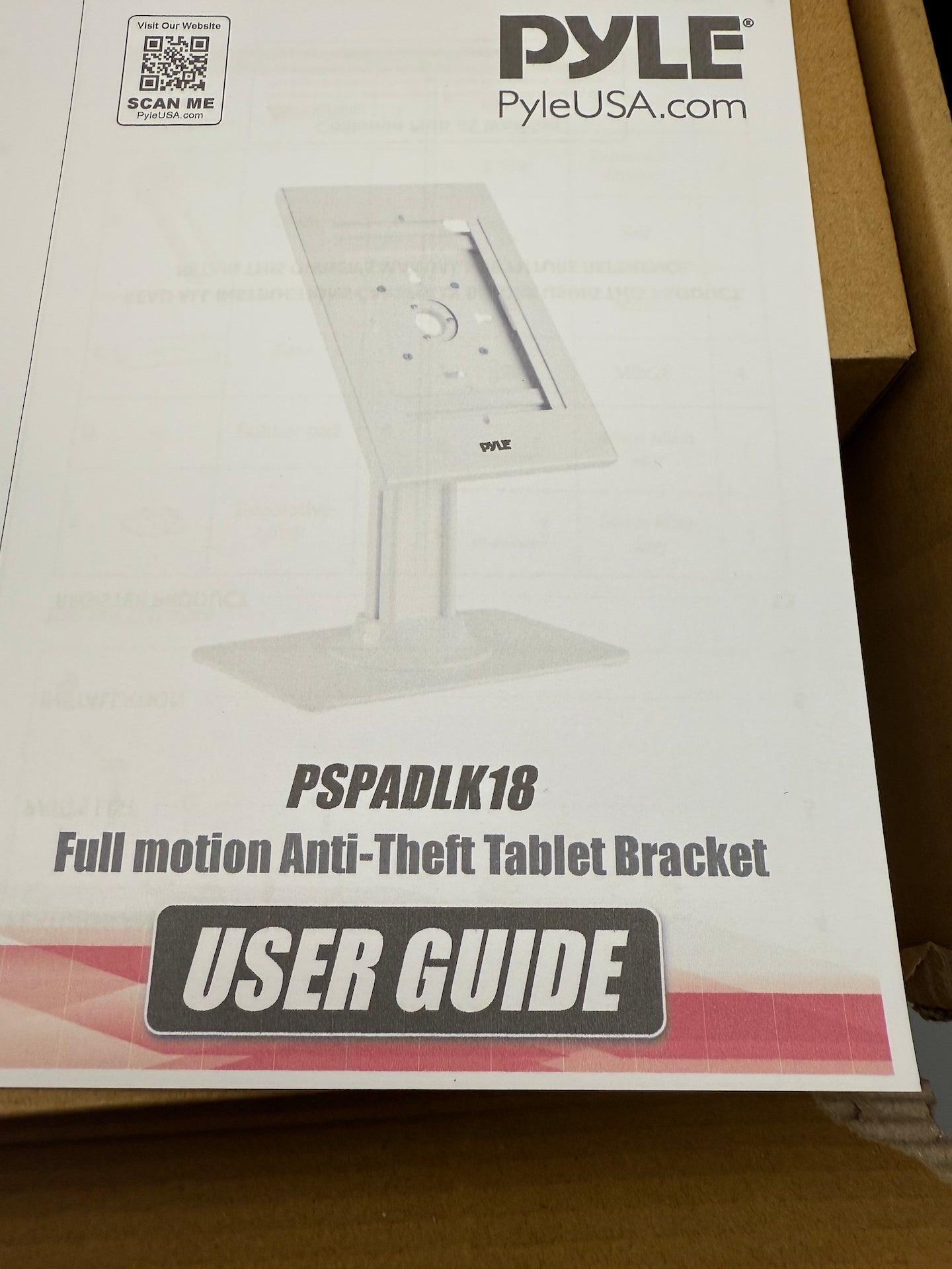 Pyle Anti-Theft Tablet Security Stand, PSPADLK18, White