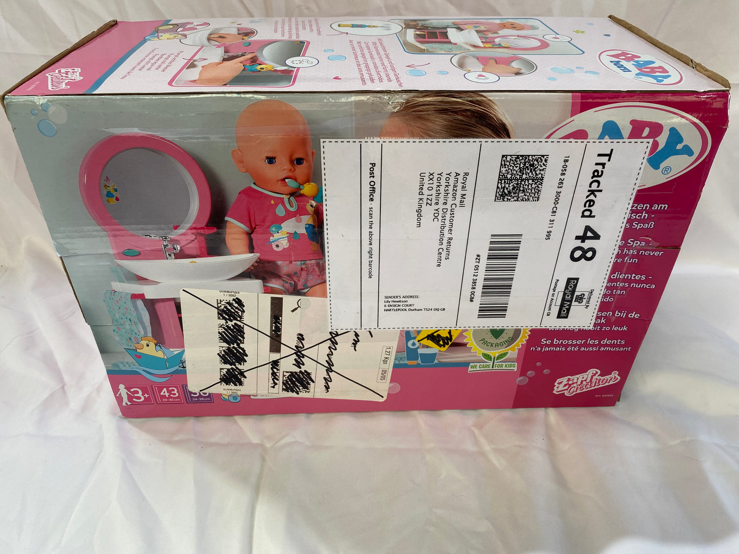 BABY born 831953 EA Bath Toothcare Spa **Opened & Tatty Box**