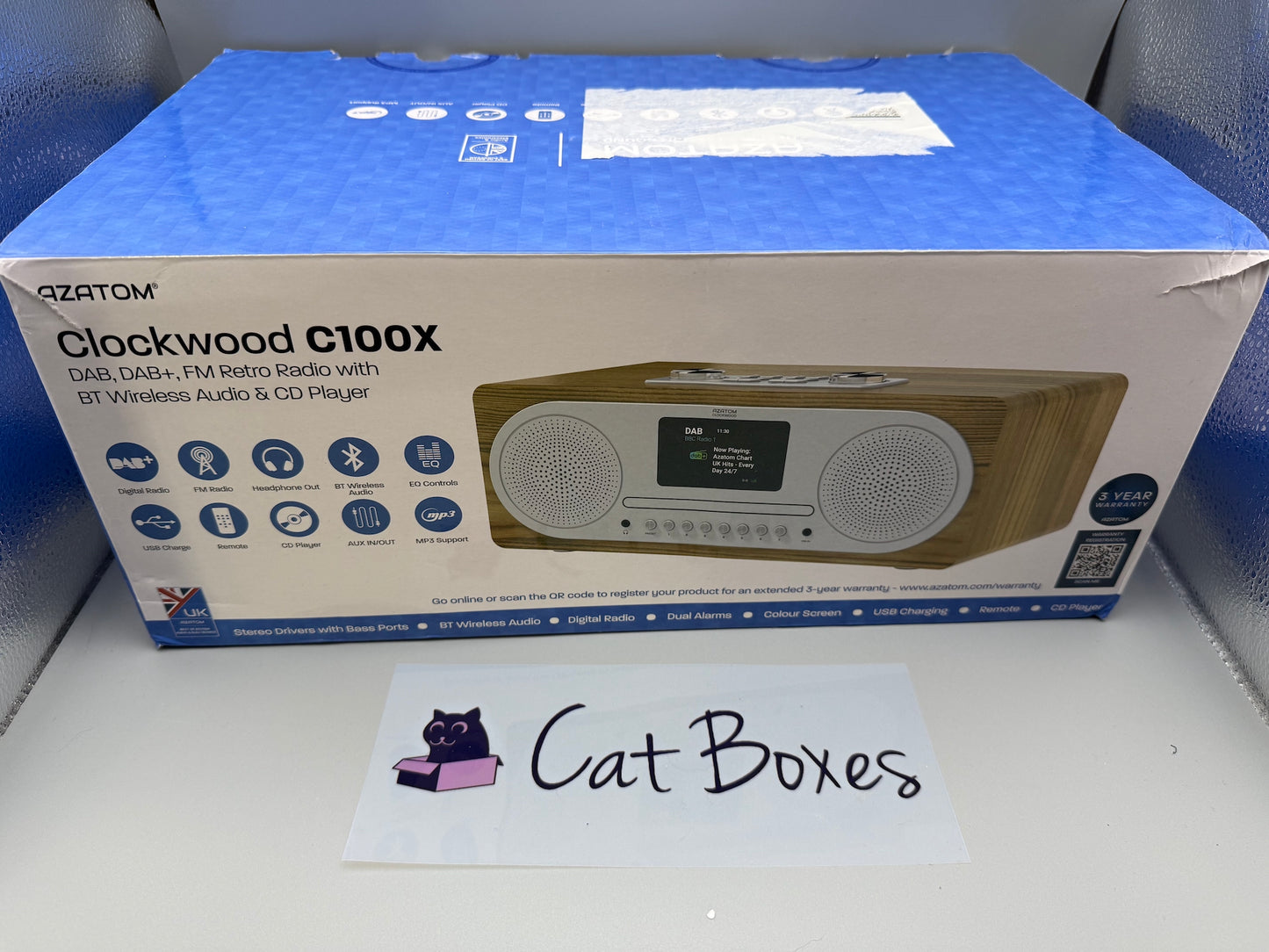 Azatom DAB & FM Digital Radio with CD Player (Light Oak)