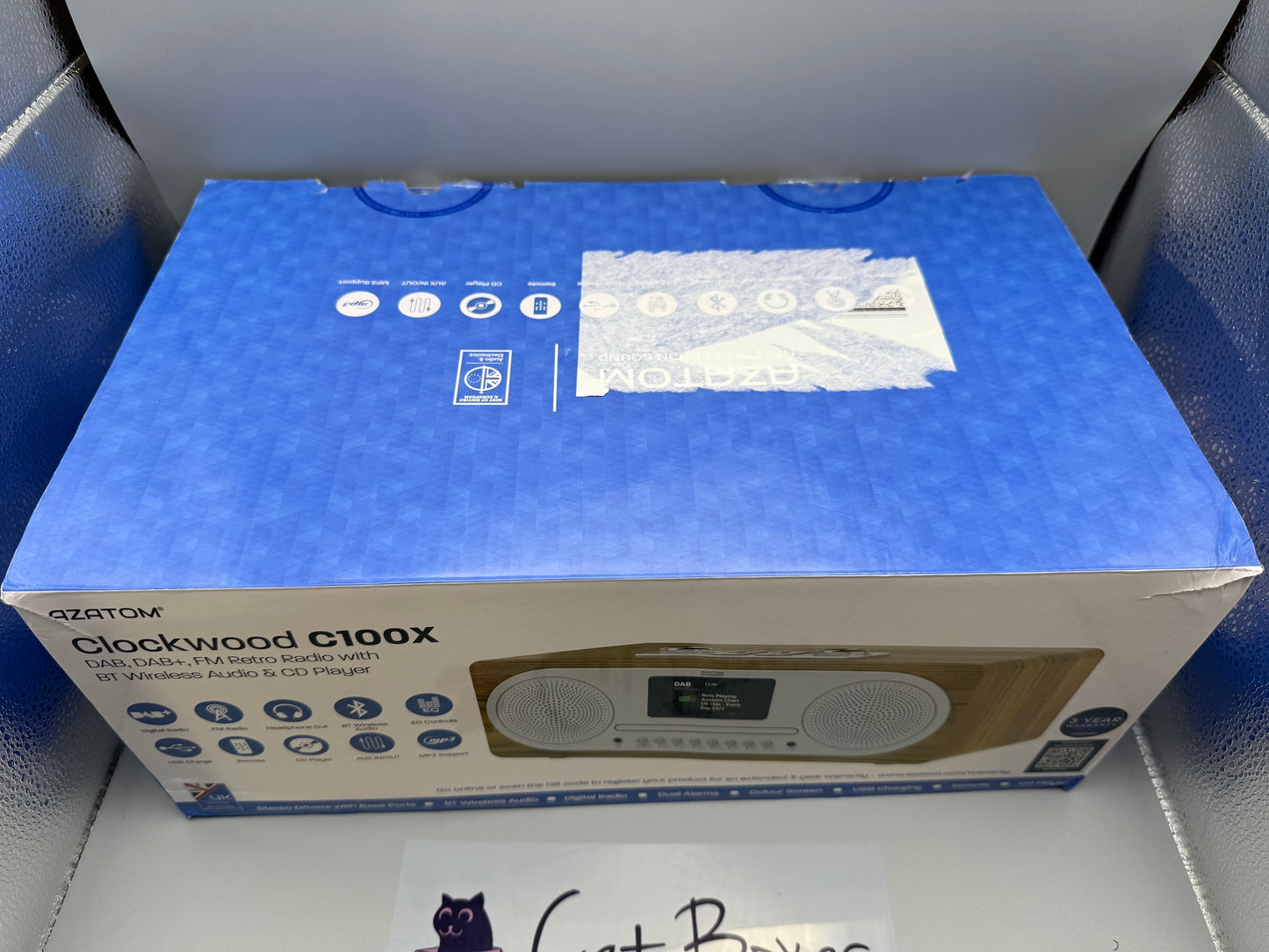 Azatom DAB & FM Digital Radio with CD Player (Light Oak)