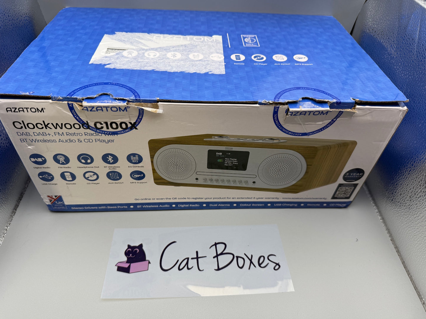 Azatom DAB & FM Digital Radio with CD Player (Light Oak)