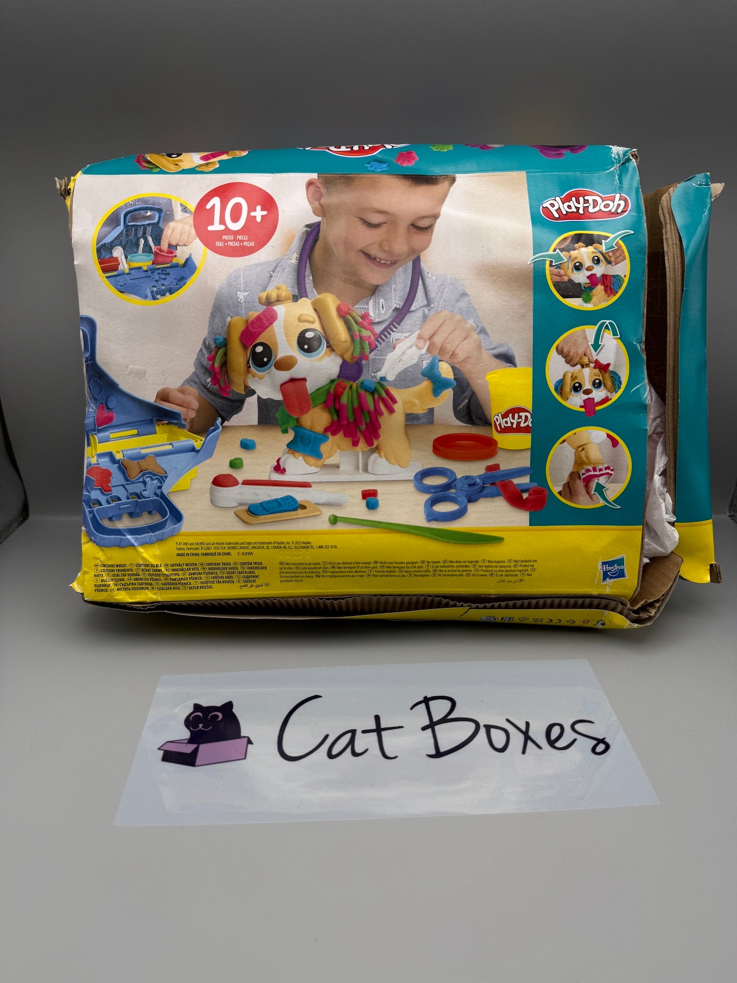 Play-Doh Care n Carry Vet Playset with Toy Dog **Very Tatty Box**