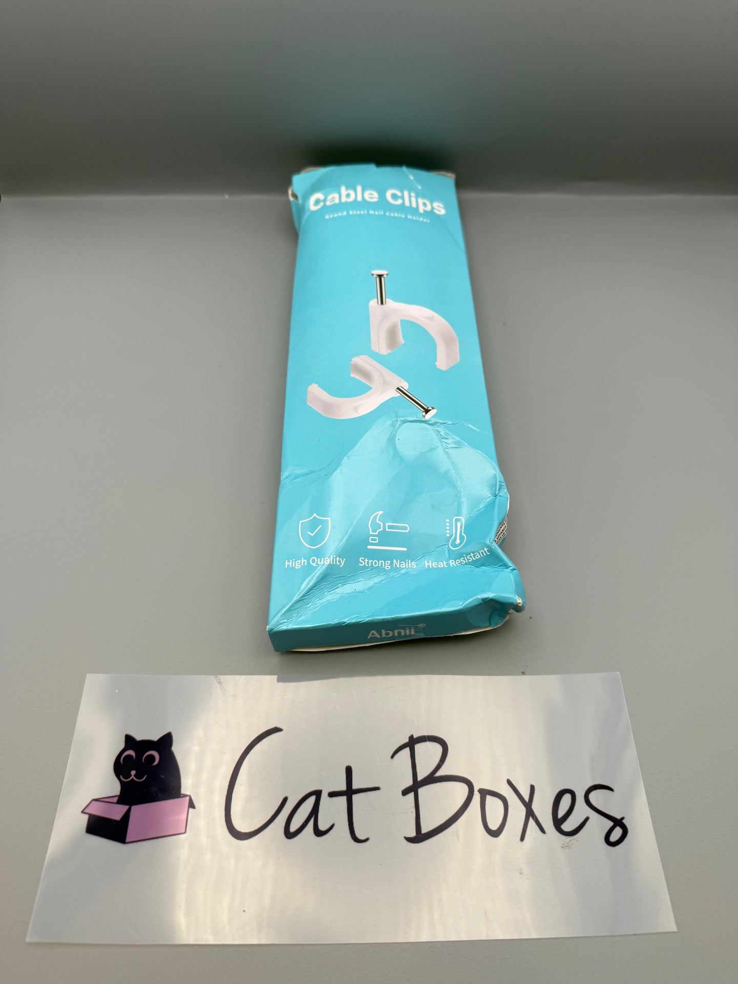 Abnii Cable Clips 400pcs Black Round Nail Wire Clips 4 6 8 10mm Set