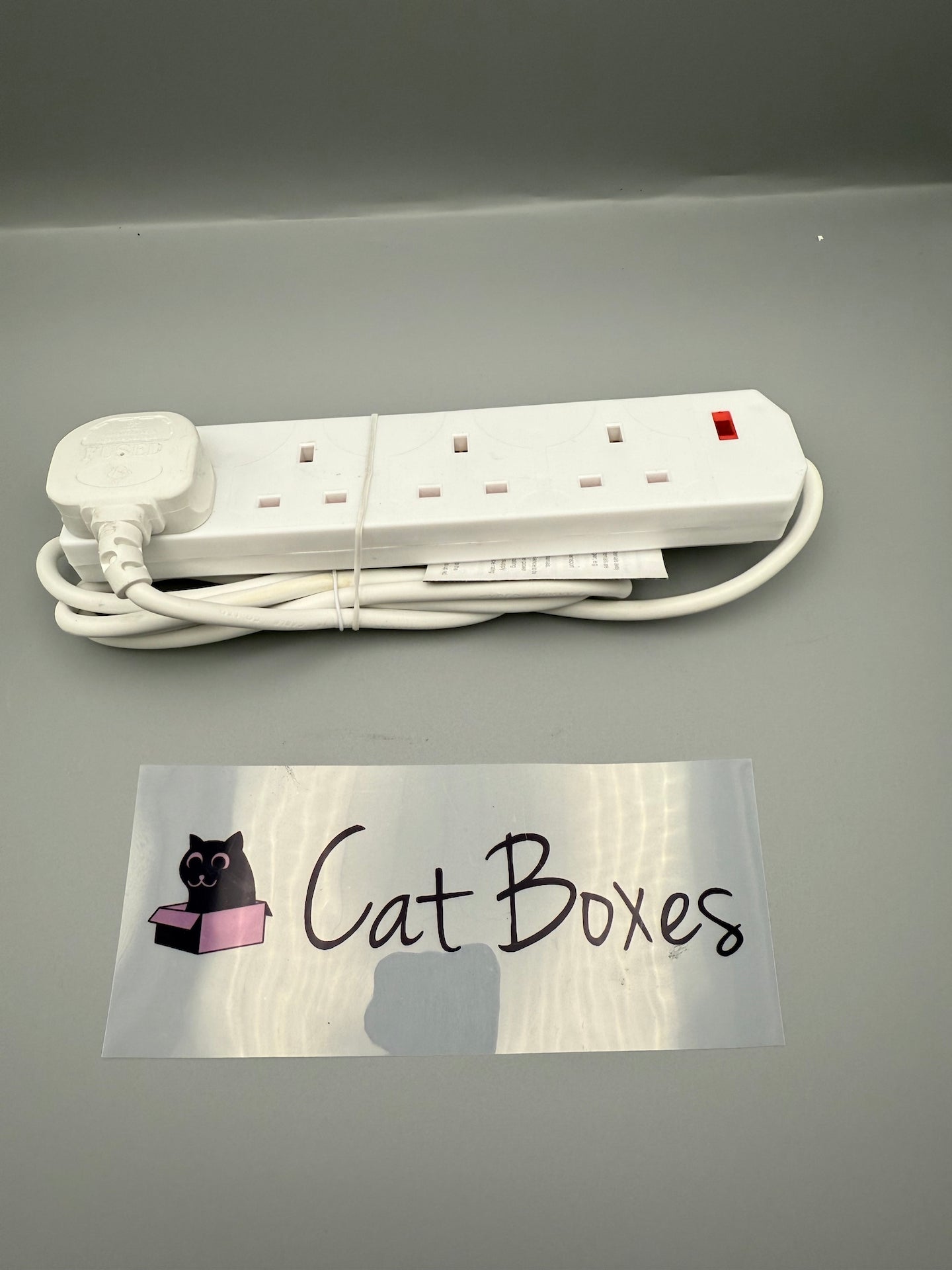 4 Gang Extension Lead 2m UK Plug Power Strip White 13A Heavy Duty