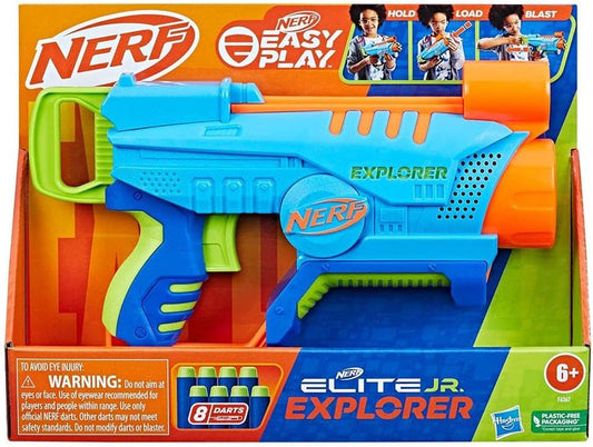 Nerf Elite Jr Explorer Easy-Play Toy Blaster 8 Nerf Elite Darts