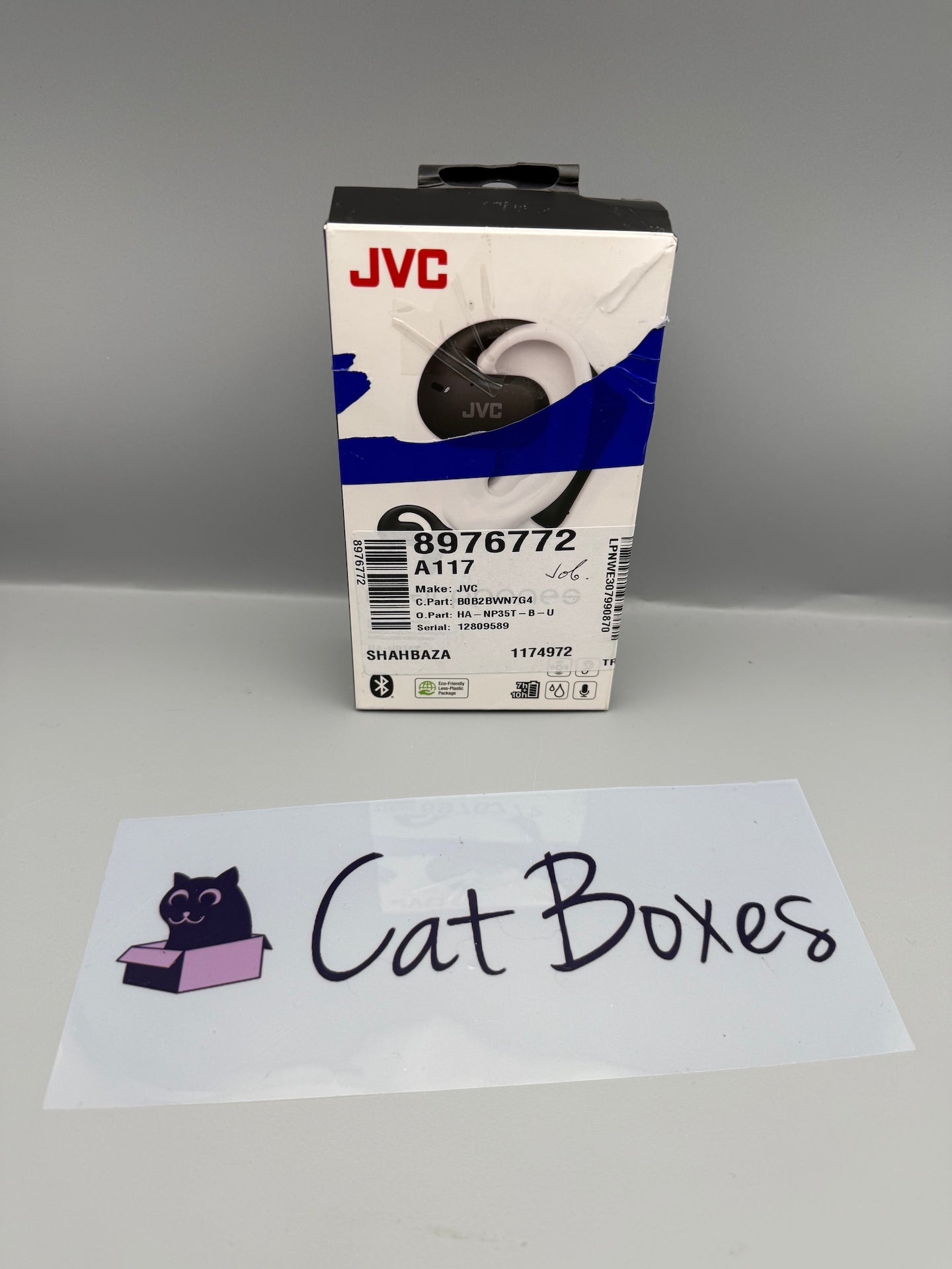 JVC HA-NP35T-B Wireless Open Ear Headphones, Nearphones, (Black)