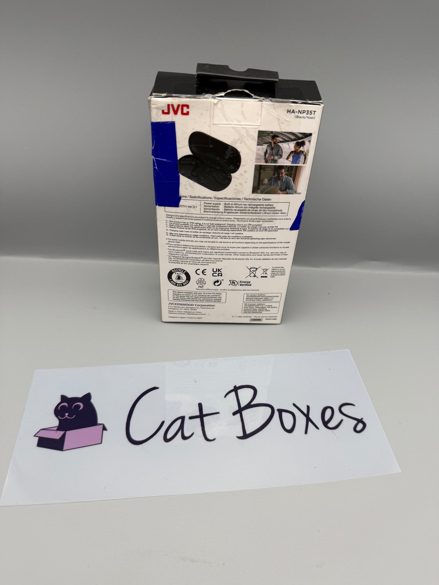 JVC HA-NP35T-B Wireless Open Ear Headphones, Nearphones, (Black)