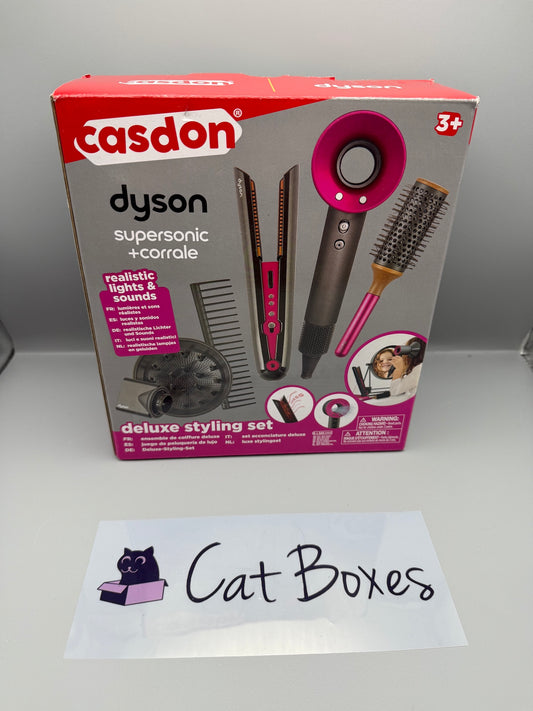 Casdon Dyson Toys. Supersonic and Corrale Deluxe Styling Set **Opened Box**