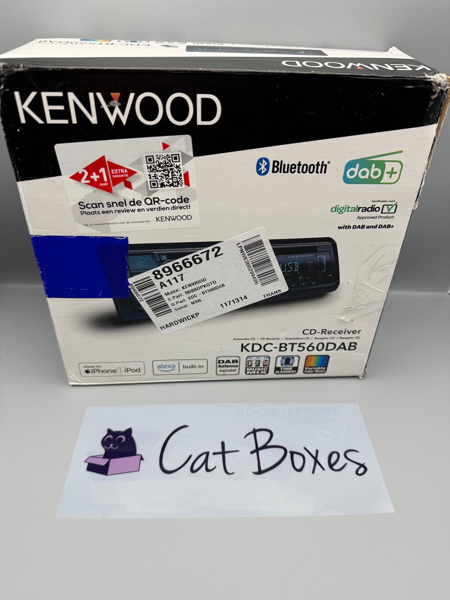 Kenwood KDC-BT560DAB CD Car Radio with DAB+ and Bluetooth