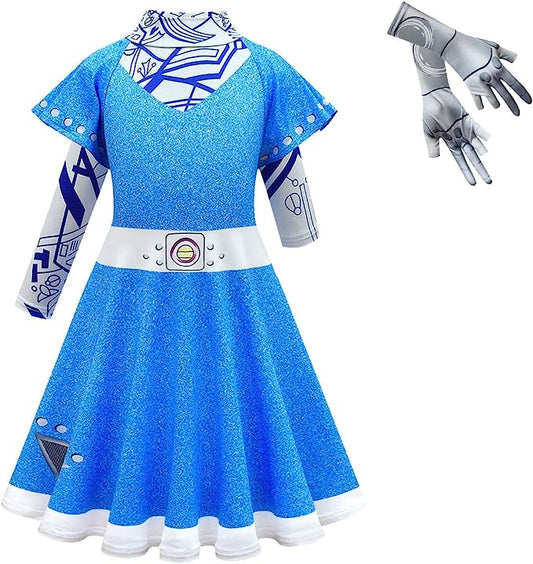 IBTOM CASTLE Halloween Costume for Kids Lake Blue 10-11 Years