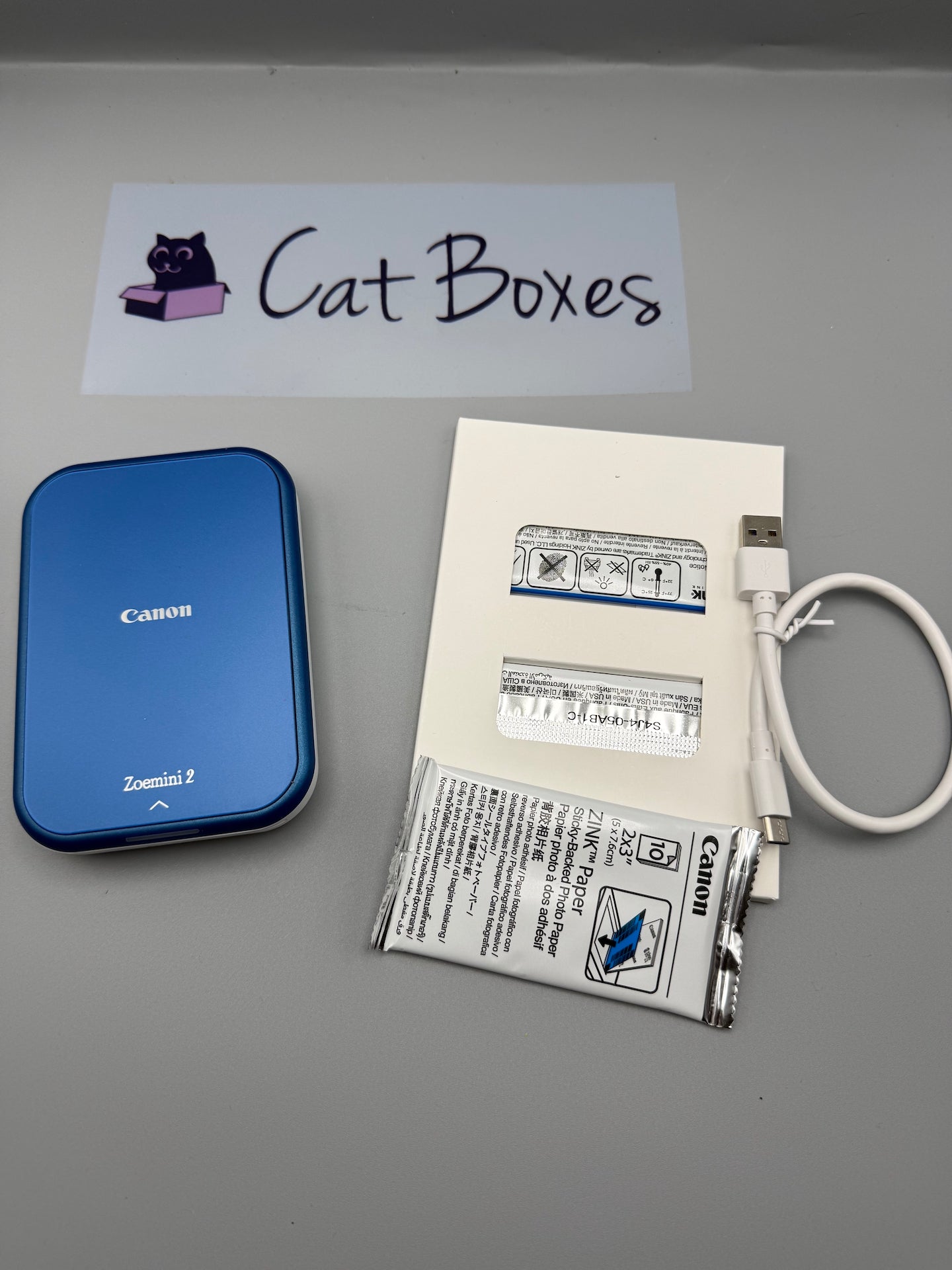 Canon Zoemini 2 Printing Kit - Compact Portable Photo Printer - Navy Blue