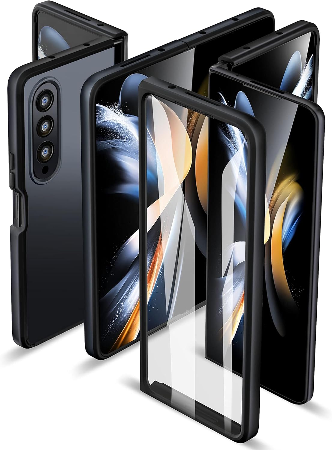Oretech Compatible with Samsung Galaxy Z Fold 4 Case, Black