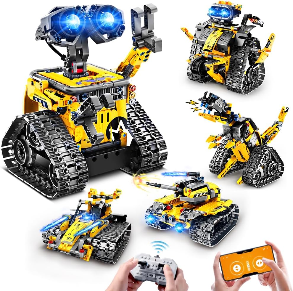 HOGOKIDS Technic Robot Building Kit - Creator 5 in 1 Remote & APP Controlled Robot (520 Pcs)