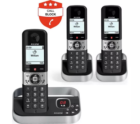 Alcatel F890 Voice Trio - Cordless Phone with answering machine and 3 Handsets