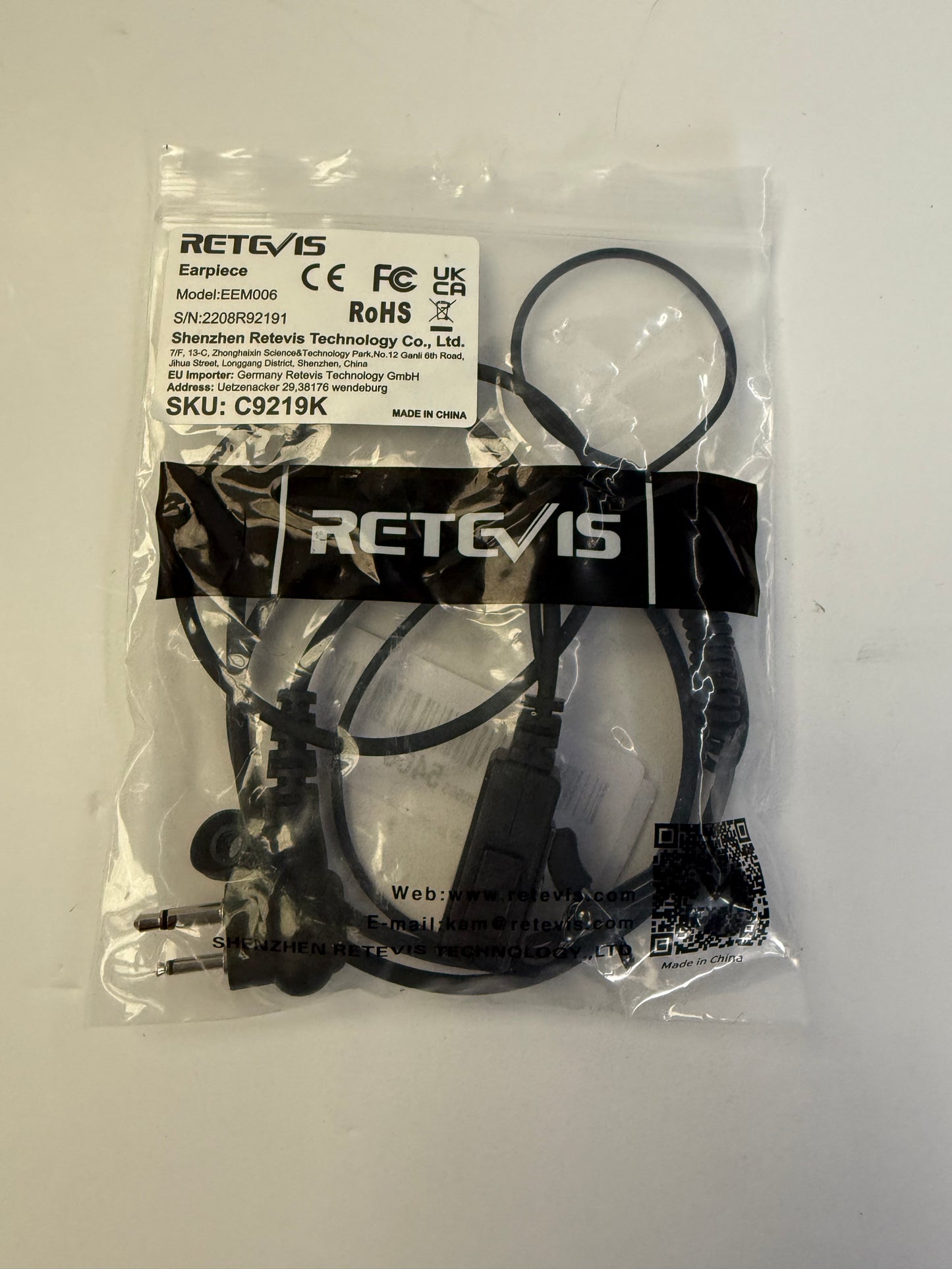 Retevis In Ear Two Way Radio Headset with Mic Compatible with Motorola