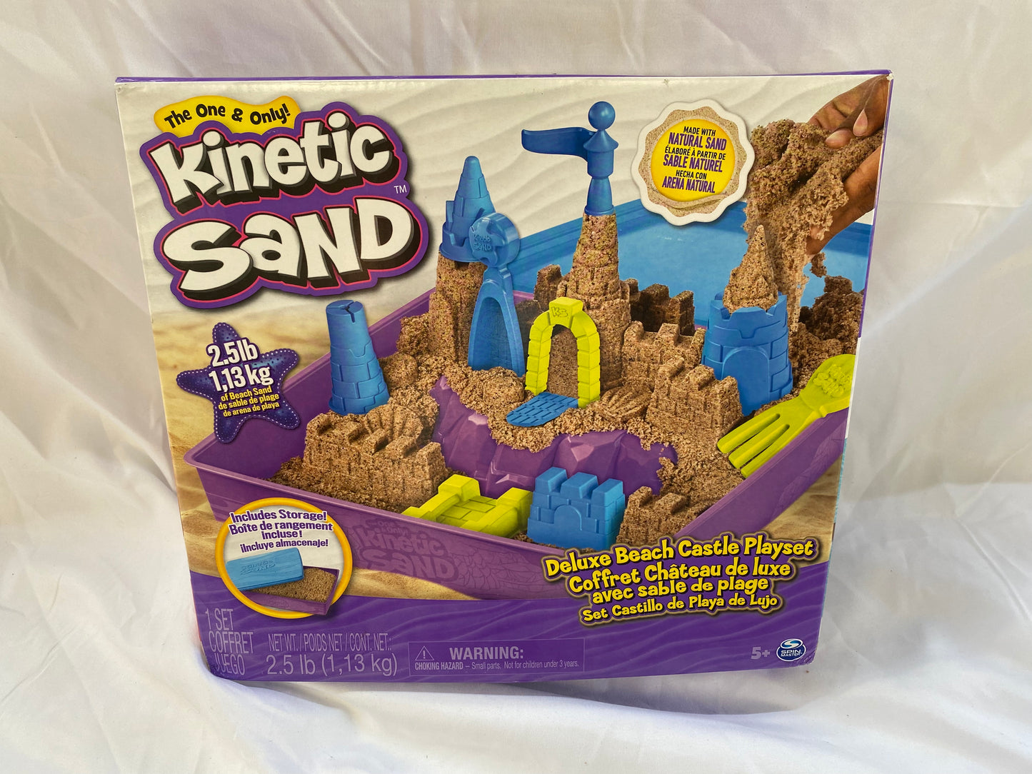 Kinetic Sand, Deluxe Beach Castle Playset with 1.13kg of Beach Sand