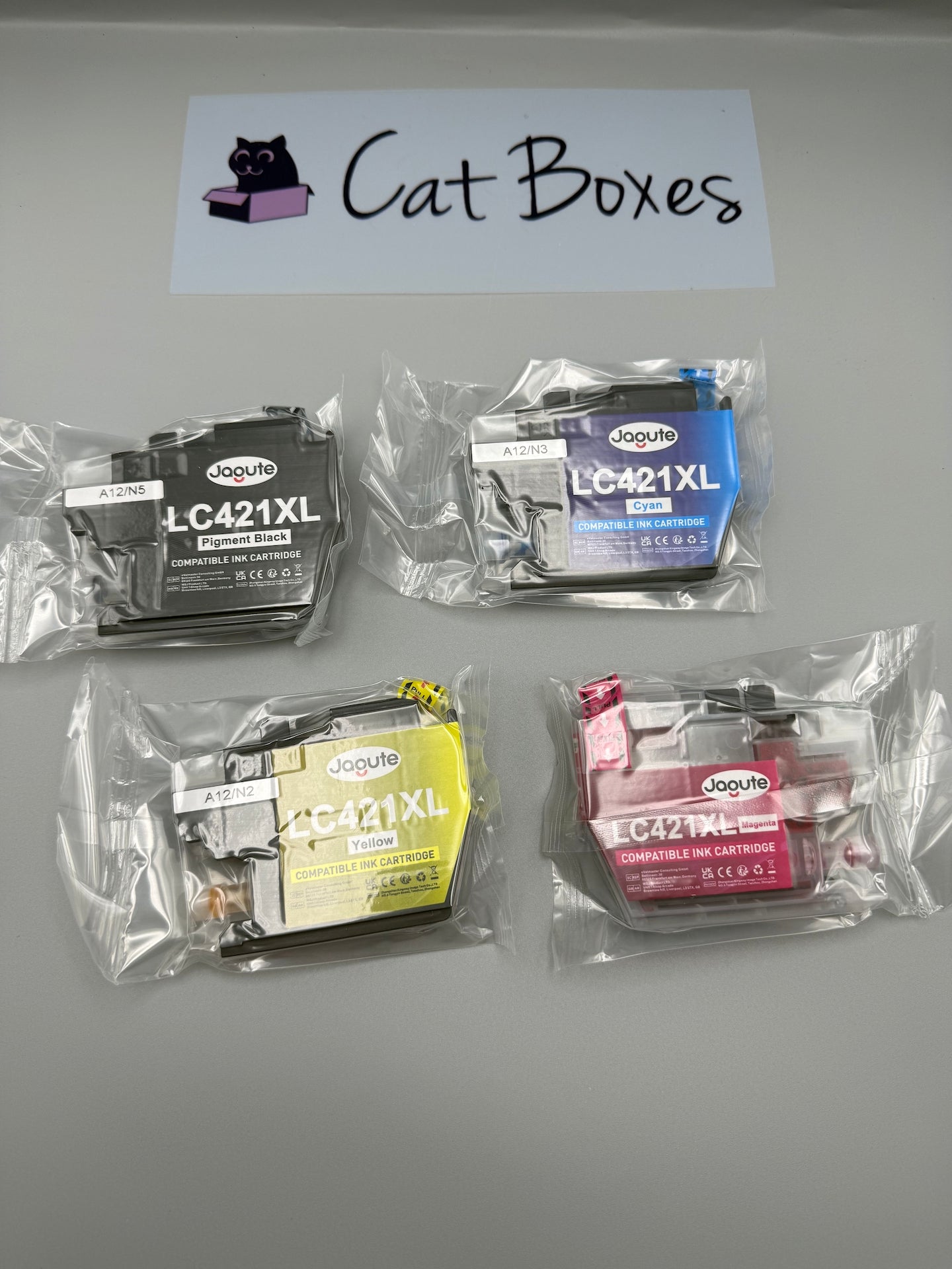 Jagute 4-Pack LC421XL Ink Cartridges Multipack for Brother (B C M Y)