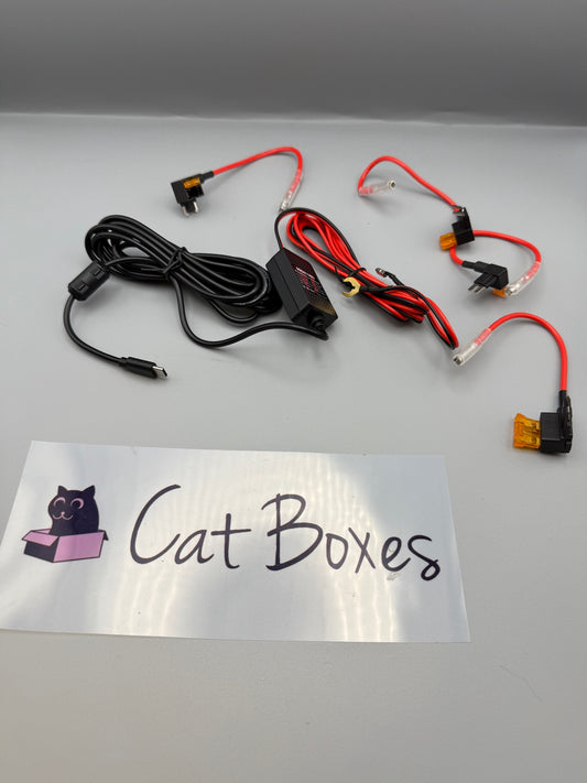 Dash Cam Hardwire Kit USB C 12V 24V to 5V 3A Fuse Tap Power Kit